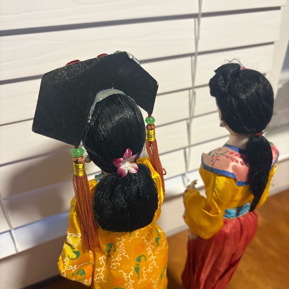 Vintage 60s Japanese Cloth Face Doll Figurines - Picture 4 of 5